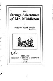 Cover of: The strange adventures of Mr. Middleton