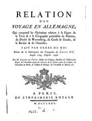 Cover of: Relation d'un voyage en Allemagne by César-François Cassini
