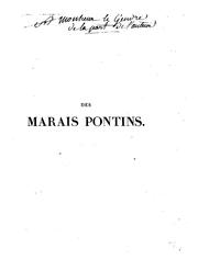 Cover of: Description hydrographique et historique des marais Pontins ...