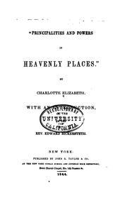 Cover of: "Principalities and Powers in Heavenly Places."