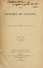 Cover of: The history of Canada