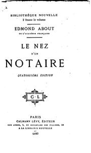 Cover of: Le nez d'un notaire by Edmond About