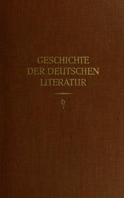 Cover of: Geschichte der deutschen Literatur von den Anfängen bis zur Gegenwart by Helmut de Boor