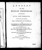 Cover of: Account of the Russian discoveries between Asia and America | Coxe, William