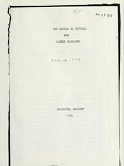 Cover of: Les Causes de divorce en législation comparée