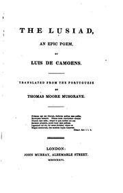 Cover of: The Lusiad: An Epic Poem by Luís de Camões, Thomas Moore Musgrave