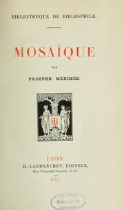 Cover of: Mosaïque