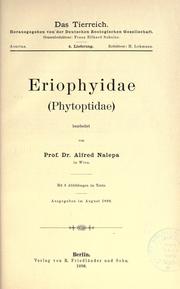 Eriophyidae (Phytoptidae) by Alfred Nalepa