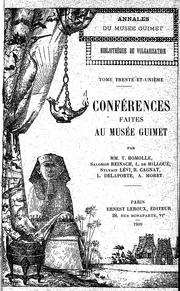 Cover of: Conférences faites au Musée Guimet
