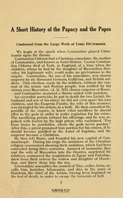 Cover of: A short history of the papacy and the popes: condensed from the large book of Louis DeCormenin