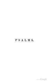 Cover of: The Psalms: The Common Version Revised for the American Bible Union