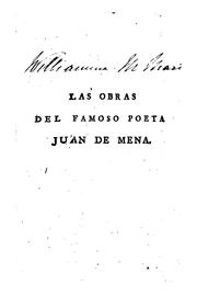 Cover of: Las obras del famoso Poeta Juan de Mena.