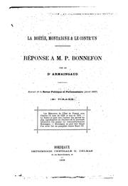 Cover of: La Boëtie, Montaigne & Le contr'un: Réponse à M. P. Bonnefon