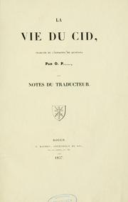 La vie du Cid by Manuel José Quintana
