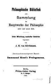 Cover of: Immanuel Kant's Metaphysik der sitten. by Immanuel Kant