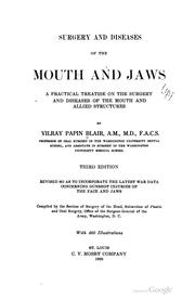 Cover of: Surgery and diseases of the mouth and jaws by Vilray Papin Blair, Vilray Papin Blair