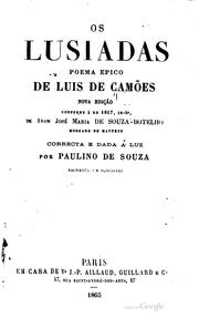Cover of: Os Lusiadas, poema epico de Luis de Camões. by Luís de Camões