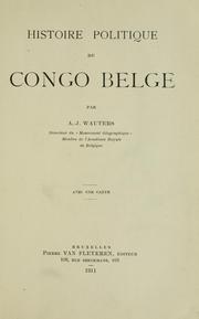 Cover of: Histoire politique du Congo Belge