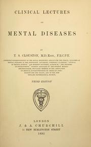 Cover of: Clinical lectures on mental diseases