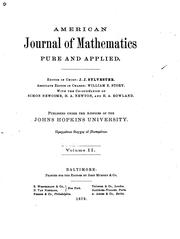 Cover of: American Journal of Mathematics ... by Johns Hopkins University, American Mathematical Society