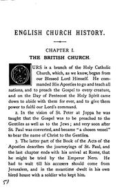 Cover of: English Church history