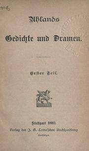 Cover of: Gedichte und Dramen