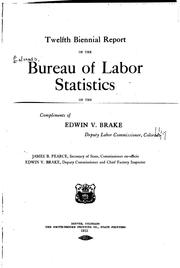 Cover of: Biennial Report by Colorado Bureau of Labor Statistics, Colorado Bureau of Labor Statistics