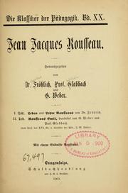 Cover of: Jean Jacques Rousseau