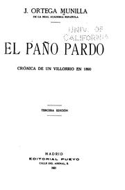 Cover of: El paño Pardo, cronica de un villorrio en 1890
