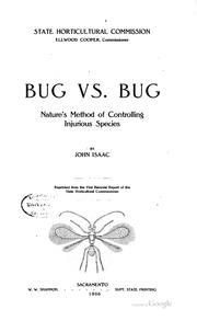 Cover of: Bug Vs. Bug: Nature's Method of Controlling Injurious Species