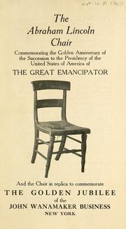 Cover of: The Abraham Lincoln chair: [advertising brochure]