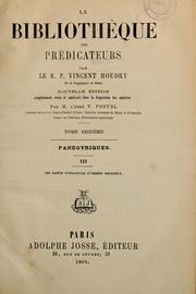 Cover of: La bibliothèque des prédicateurs by Vincent Houdry