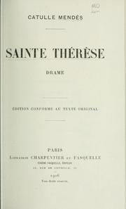 Cover of: Sainte Thérèse: drame.