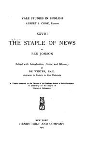 Cover of: The staple of news | Ben Jonson