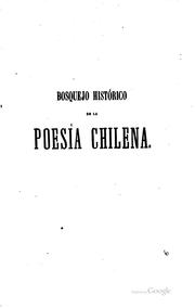Cover of: Bosquejo histórico de la poesía chilena