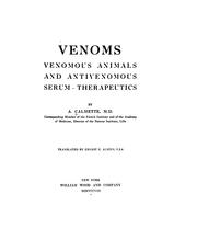 Cover of: Venoms by Albert Calmette, Albert Calmette