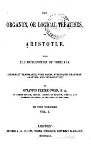 Cover of: The Organon by Aristotle