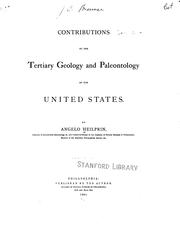 Cover of: Contributions to the Tertiary geology and paleontology of the United States.
