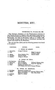 Cover of: Minutes by Presbyterian Church in the U.S.A, General Assembly