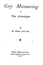 Cover of: Guy Mannering, Or, The Astrologer by Sir Walter Scott