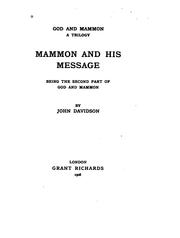Cover of: Mammon and his message: being the second part of God and Mammon