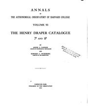 Cover of: The Henry Draper Catalog