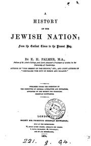 Cover of: A history of the Jewish nation: From the Earliest Times to the Present Day