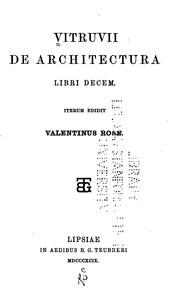 Cover of: Vitruvii De architectura libri decem