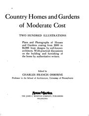 Cover of: Country homes and gardens of moderate cost