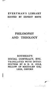 Cover of: The social contract, & Discourses