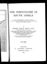 Cover of: The Portuguese in South Africa by by George M'Call Theal