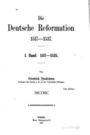 Cover of: Die deutsche Reformation, 1517-1537: 1517-1537 by Friedrich von Thudichum