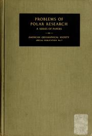Cover of: Problems of polar research by American Geographical Society of New York