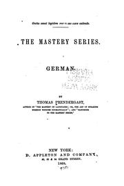 Cover of: The Mastery Series: German